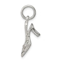 Sterling Silver CZ High Heel Charm, 20 x 9.5 mm