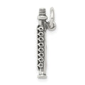 Sterling Silver Antique Flute Charm, 20 x 3 mm