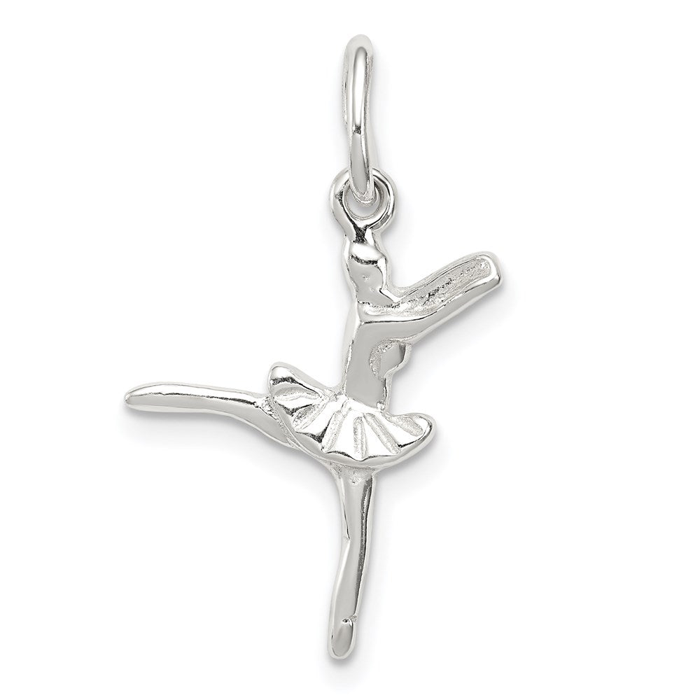 Sterling Silver Ballerina Charm, 20 x 16 mm