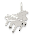 Sterling Silver Diamond Cut Grand Piano Pendant, 24 x 15 mm
