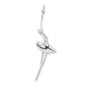 Sterling Silver Polished Ballerina Pendant, 58.7 x 17.8 mm