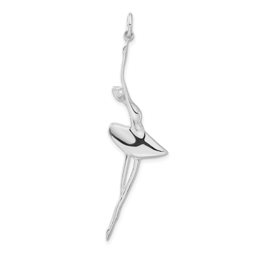 Sterling Silver Polished Ballerina Pendant, 58.7 x 17.8 mm