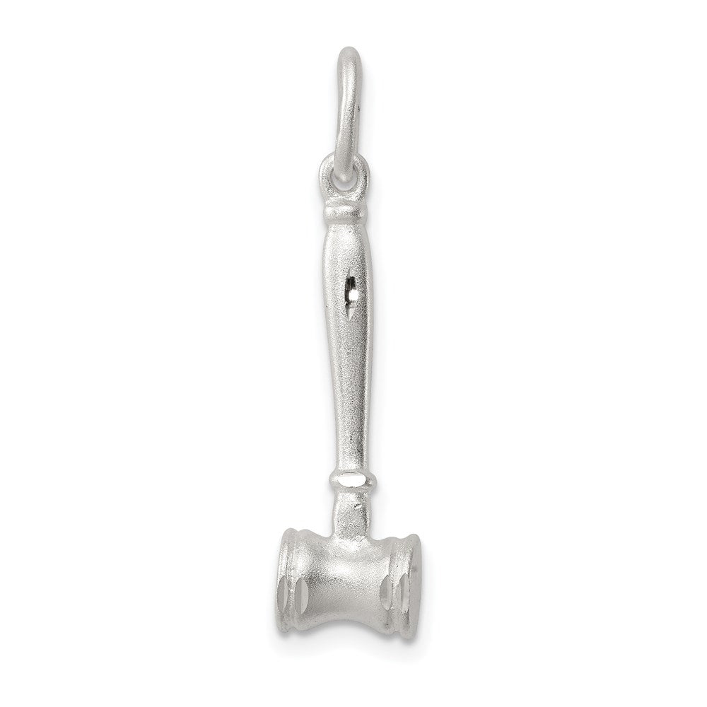Sterling Silver Gavel Charm, 23 x 8 mm