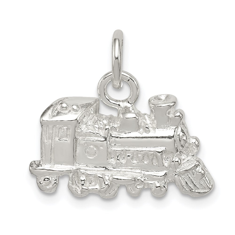 Sterling Silver Train Engine Charm, 22 x 12 mm