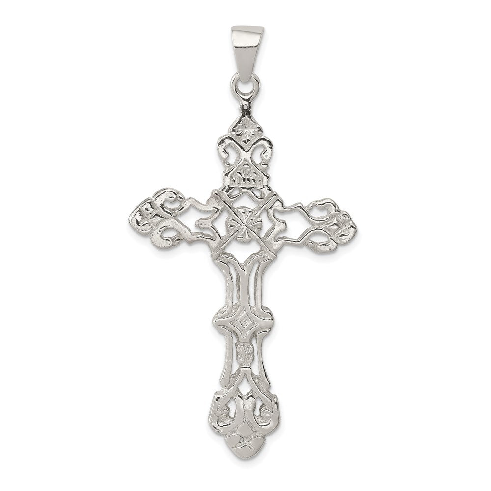 Sterling Silver INRI Cross Pendant, 60 x 31 mm