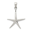 Sterling Silver Starfish Pendant, 25 x 21 mm