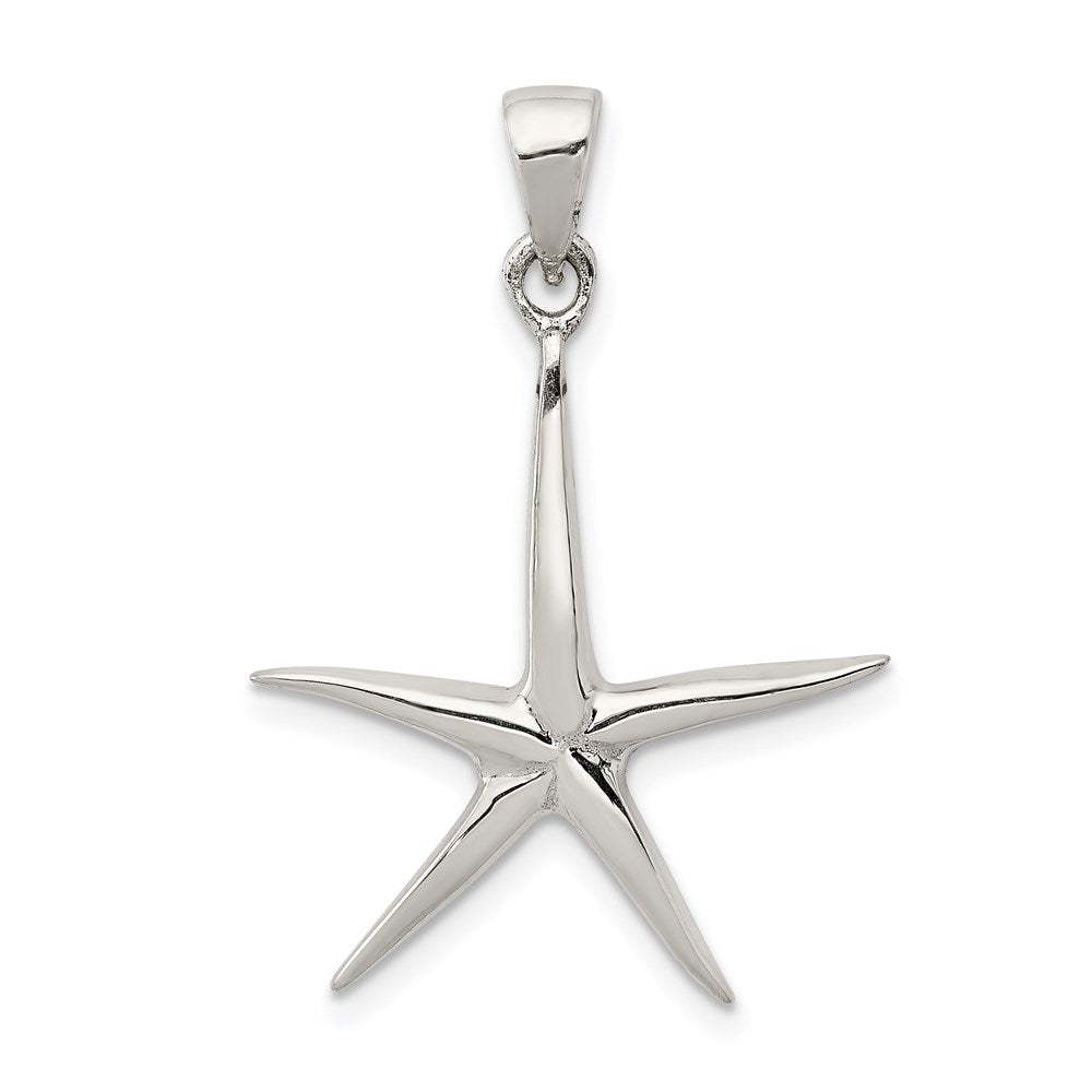Sterling Silver Starfish Pendant, 25 x 21 mm