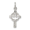 Sterling Silver Dove Cross Charm, 20 x 11 mm