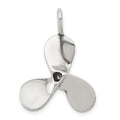 Sterling Silver 3D Antiqued Large Boat Propeller Charm, 28 x 23 mm