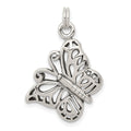 Sterling Silver Antique Butterfly Charm, 22 x 20 mm