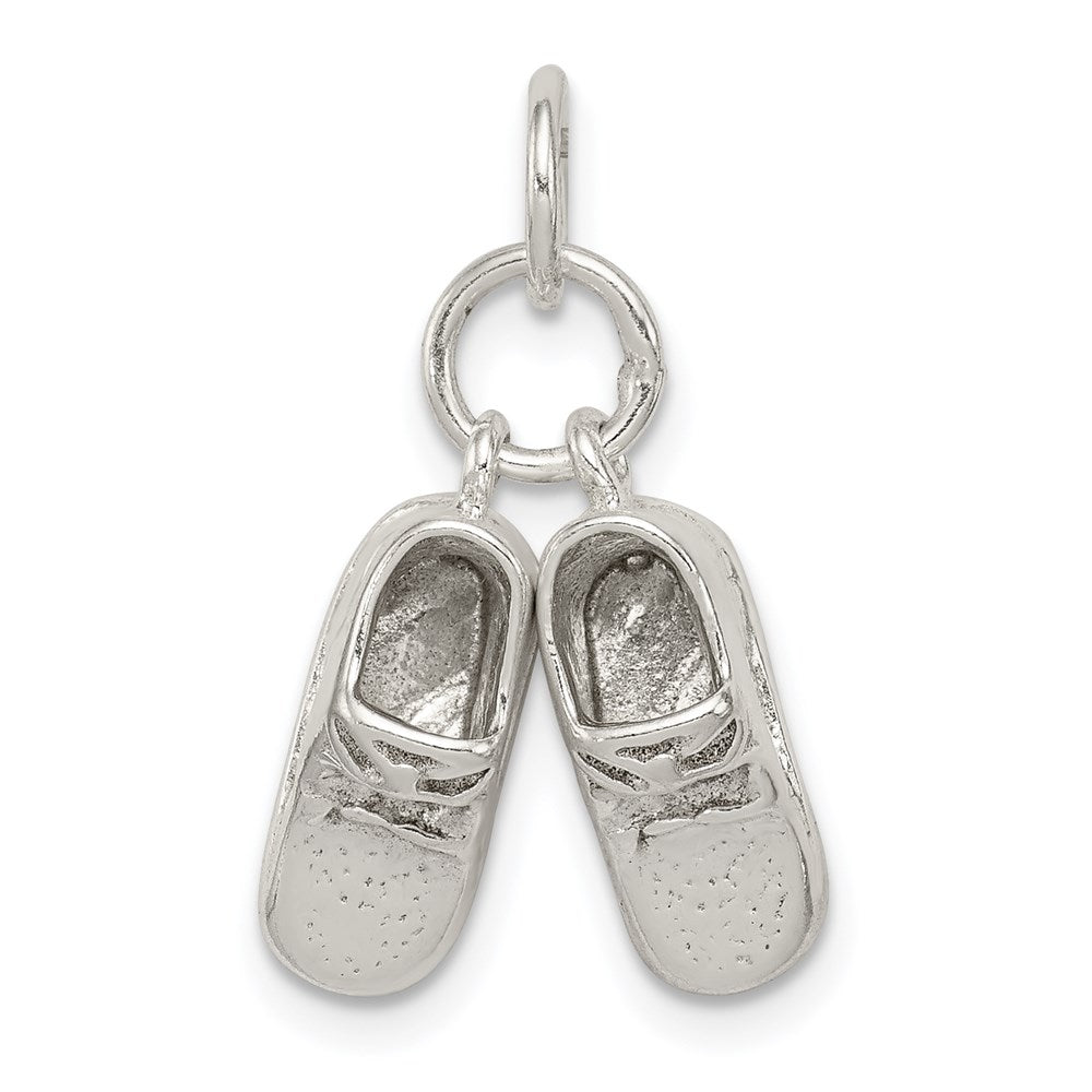 Sterling Silver Baby Shoes Charm, 20 x 15 mm