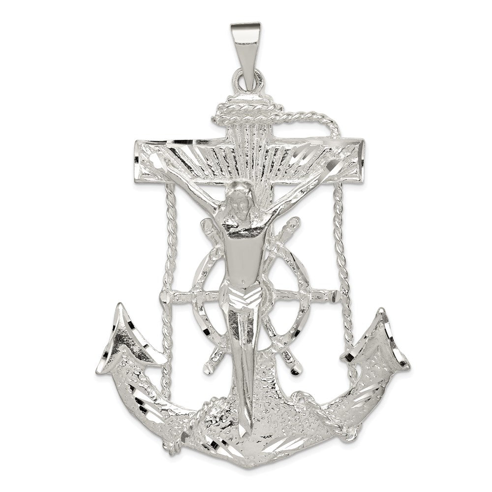 Sterling Silver Mariner Cross Pendant, 79 x 55 mm