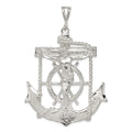 Sterling Silver Mariner Cross Pendant, 66 x 46 mm