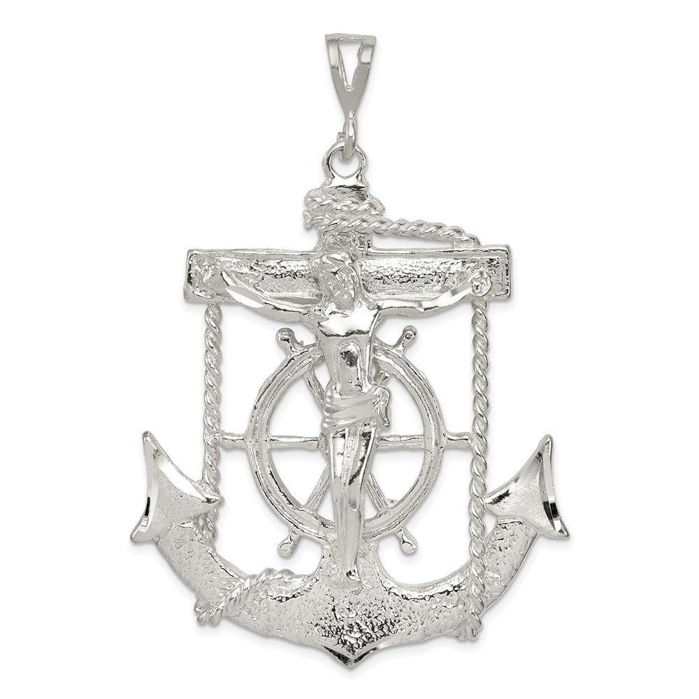 Sterling Silver Mariner Cross Pendant, 66 x 46 mm