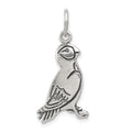 Sterling Silver Antiqued Puffin Charm, 24 x 17 mm