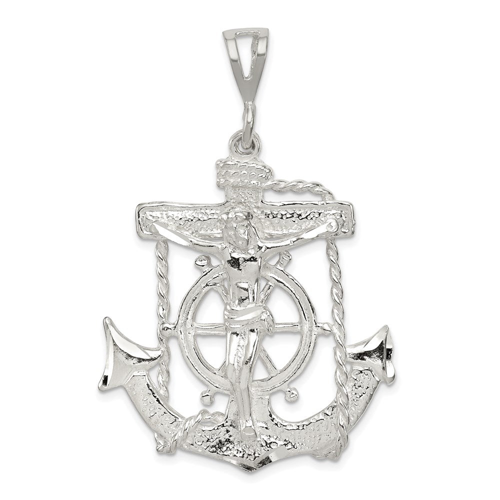 Sterling Silver Mariner Cross Pendant, 55 x 34 mm