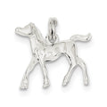 Sterling Silver Horse Charm, 20 x 22 mm