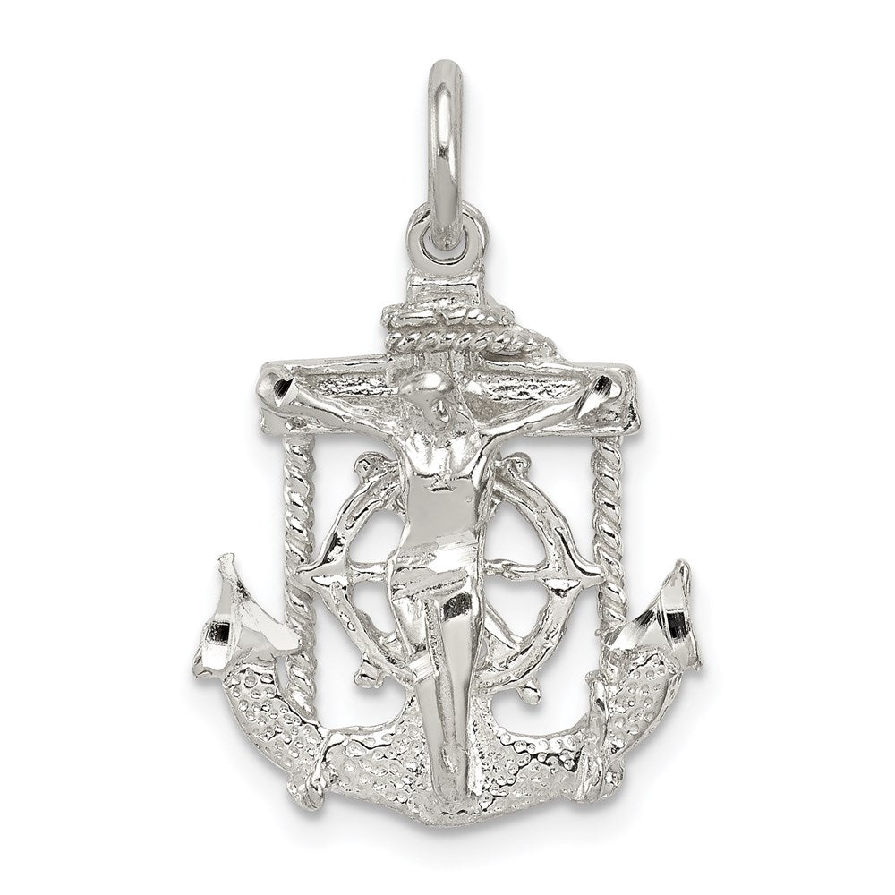 Sterling Silver Mariner Cross Pendant, 25 x 16 mm