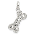Sterling Silver Dog Bone Charm, 17 x 9 mm