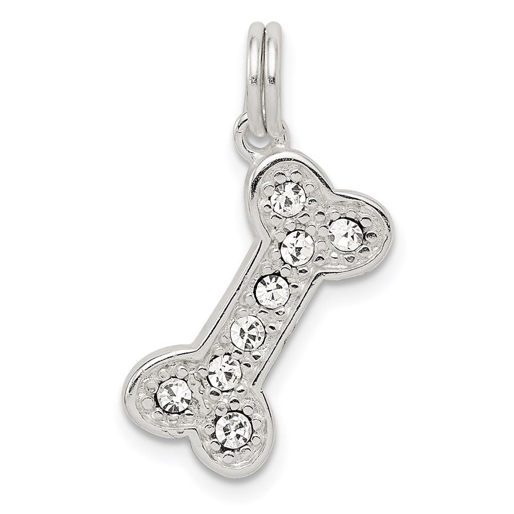 Sterling Silver Dog Bone Charm, 17 x 9 mm