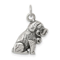 Sterling Silver Antique St. Bernard Charm, 15 x 10 mm