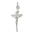 Sterling Silver INRI Crucifix Pendant, 31 x 11 mm