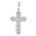 Sterling Silver Diamond-Cut Crucifix Pendant, 61 x 30 mm
