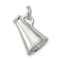 Sterling Silver Rhodium-plated Megaphone Charm, 22 x 13 mm