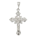 Sterling Silver INRI Crucifix Pendant, 60 x 31 mm