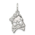 Sterling Silver CZ Skull Charm, 25 x 12 mm