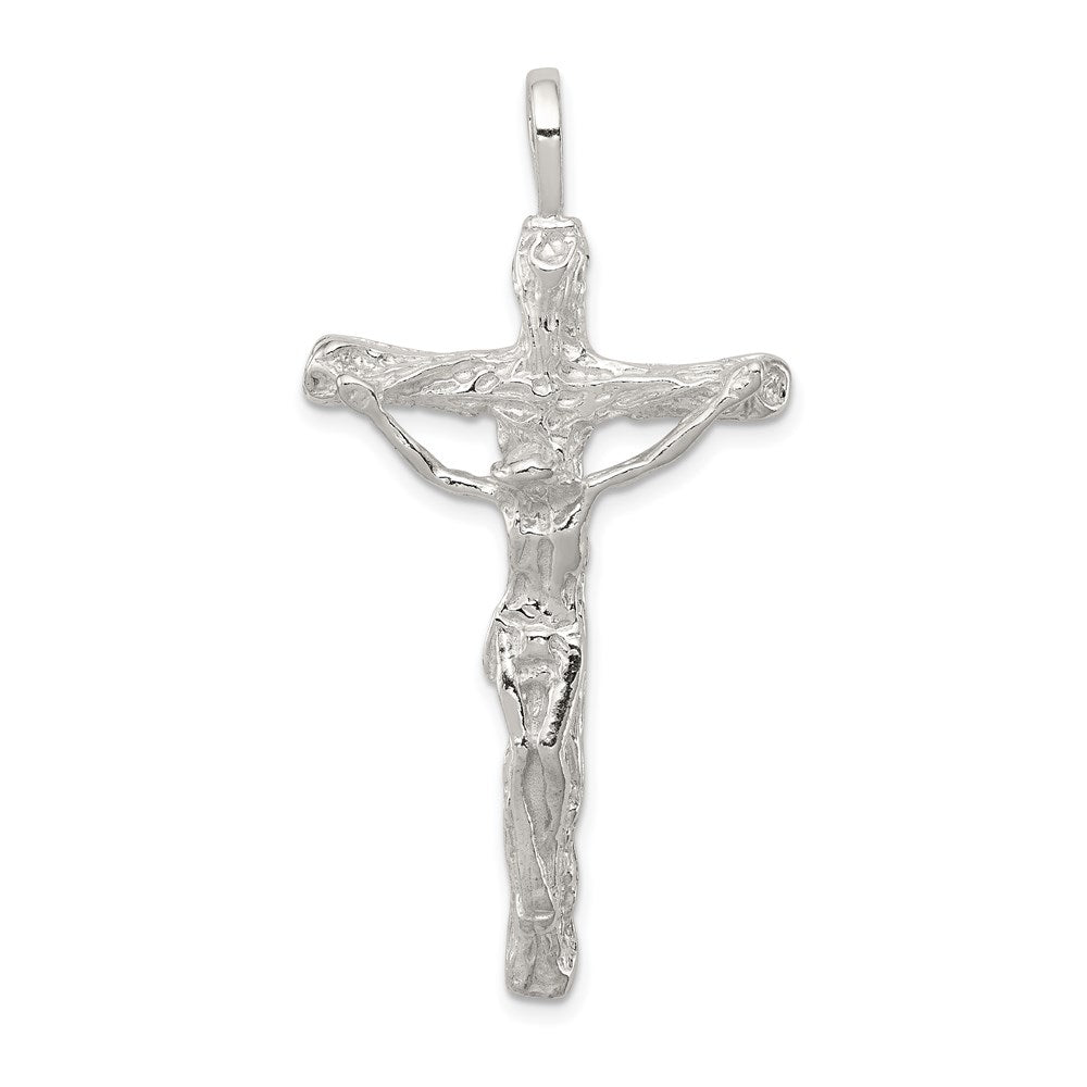 Sterling Silver Crucifix Pendant, 58 x 14 mm