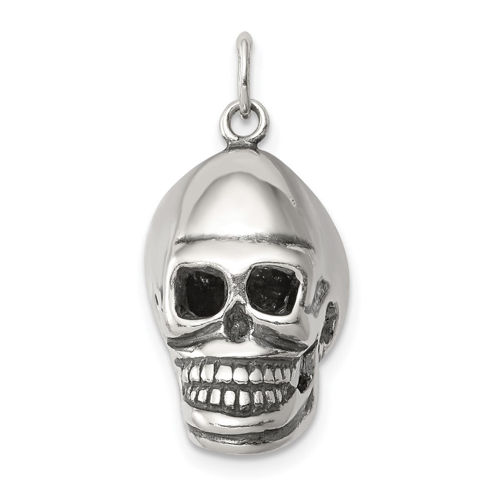 Sterling Silver Skull Pendant, 25 x 19 mm