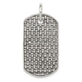 Sterling Silver Dog Tag Pendant, 43 x 21 mm