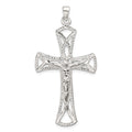 Sterling Silver Crucifix Pendant, 51 x 25 mm