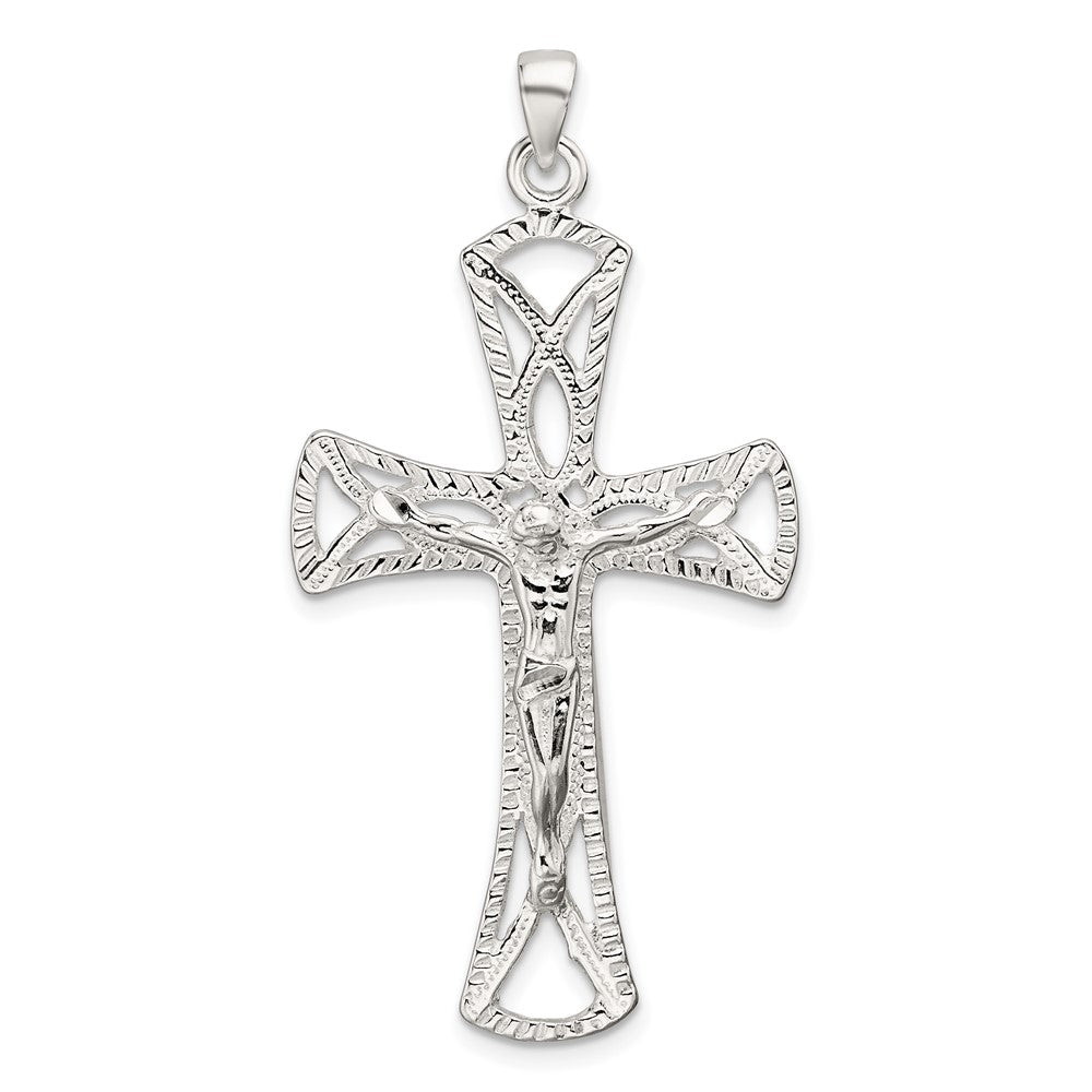 Sterling Silver Crucifix Pendant, 51 x 25 mm