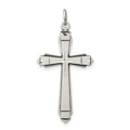 Sterling Silver Satin Cross Pendant, 33 x 17 mm