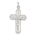 Sterling Silver Crucifix Pendant, 37 x 21 mm
