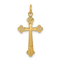 Sterling Silver w/ 18K Plating Cross Charm, 24 x 14 mm