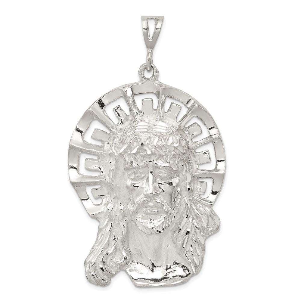 Sterling Silver Ecce Homo Pendant, 62 x 39 mm