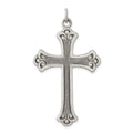 Sterling Silver Antiqued Cross Pendant, 50 x 31 mm
