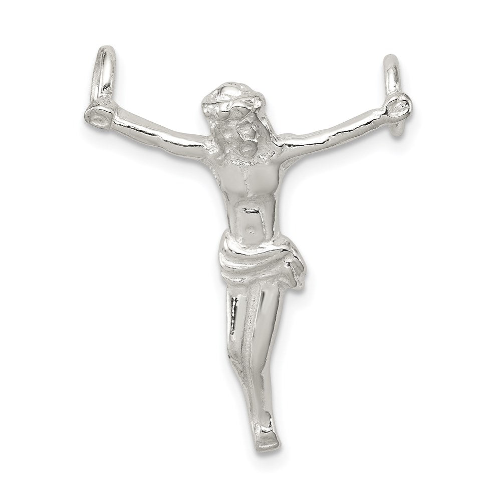 Sterling Silver Corpus (Crucified Christ) Pendant, 30 x 21 mm