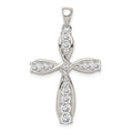 Sterling Silver Rhodium-plated CZ Cross Pendant, 35 x 21 mm - ID5S9QC53018L7