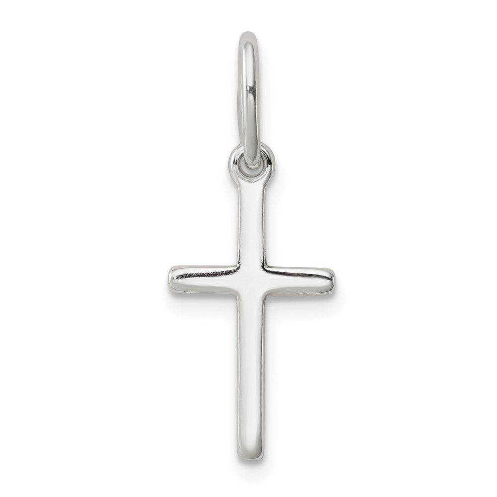 Sterling Silver Polished Latin Cross Charm, 19 x 9 mm