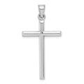 Sterling Silver Rhodium-plated Latin Cross Pendant, 39 x 20 mm