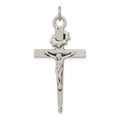 Sterling Silver Antiqued Crucifix Pendant, 46 x 23 mm