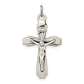 Sterling Silver Antiqued INRI Crucifix Pendant, 30 x 16 mm