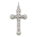 Sterling Silver Antiqued INRI Crucifix Pendant, 37 x 30 mm