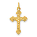 Sterling Silver & 24k Gold -plated INRI Crucifix Charm, 21 x 12 mm