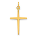 Sterling Silver & 24k Gold -plated Passion Cross Charm, 27 x 14 mm