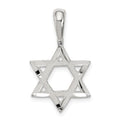 Sterling Silver Star of David Charm, 26 x 15 mm